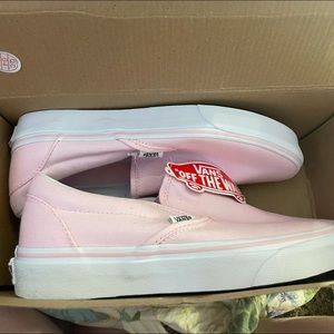 light pink slip on vans
